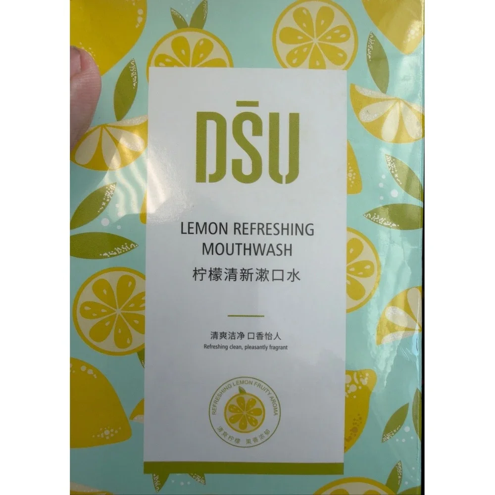 DSU Lemon Refreshing Mouthwash 20 Pack Portable Single Use Sachets 10ml Sticks